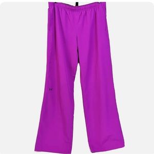Under Armour Women's Activewear Track Pants Semi-Fitted Pink Mesh Lined Small